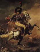 Theodore Gericault An Officer of the Chasseurs Commanding a Charge painting